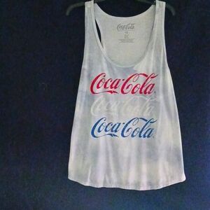 Coca cola sleeveless tank red white and blue size 1x
